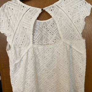 LUCKY BRAND white blouse size M